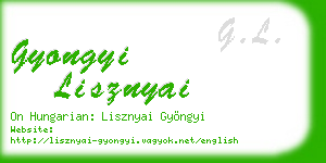 gyongyi lisznyai business card