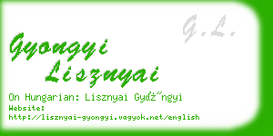 gyongyi lisznyai business card